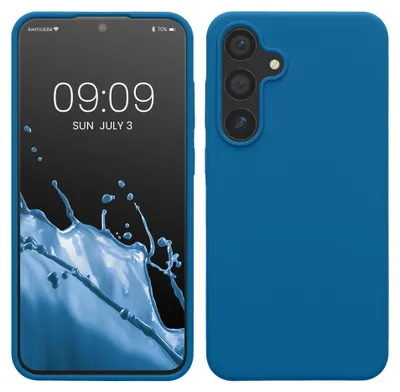 Produktbild von kwmobile Handyhülle für Samsung Galaxy S24 Plus Hülle - Case Silikon - Kabelloses Laden - Schutzhülle Cover in Blue Reef
