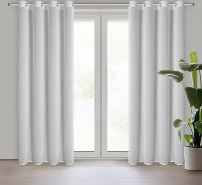 Produktbild von Gardine ARIADNA 2 weiß 140x250 cm Ösen Ösenvorhang