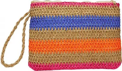 Produktbild von Handtas - 29 x 21 x 2 cm - Rot - Stro - Bohemian Zomer Strandtas - Crossbodytas für Frauen
