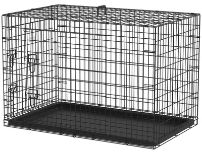 Produktbild von PawHut Transportkäfig Drahtkäfig Hundebox Hunde Käfig mit Kissen 5 Größe 2 Farbe