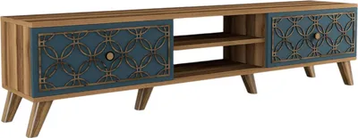 Immagine prodotto di Albonese - Mobile Porta tv, 180x35x44h cm Marrone Noce, 2 Ripiani