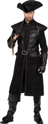 Produktbild von Piraat Herren Jacke Deluxe Skull Braun Kostüm 48