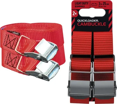 Zdjęcie produktu dla QUICKLOADER® Pasek z klamrą 500 kg • 3 m x 25 mm • zestaw 2 szt.