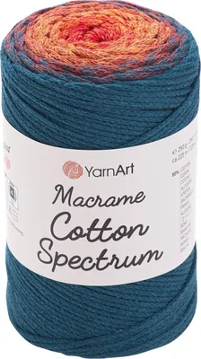 Produktbild von Yarn Art Macrame Baumwolle Spectrum 225 m 1317 Orange Blue Schnur