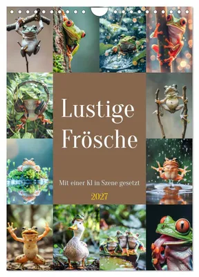 Produktbild von Lustige Frösche (Wandkalender 2027 DIN A4 hoch), CALVENDO Monatskalender