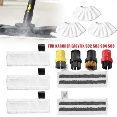 Produktbild von 12X Für Kärcher Dampfreiniger Easyfix SC2 SC3 SC4 SC5 Mikrofaser-Tuchset Zubehör