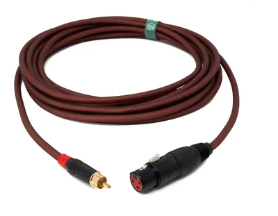 Produktbild von SYSTEM-S Cinch RCA Kabel 5 m Stecker zu XLR 3 polig Buchse Adapter in Rot