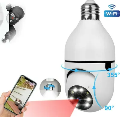 Zdjęcie produktu dla KAMERA OBROTOWA UKRYWA W ŻARÓWCE WiFI IP NIANIA