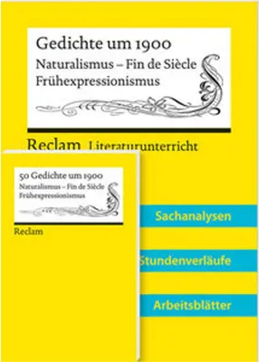Produktbild von Lehrerpaket zum länderübergreifenden Abiturthema 2024-2026 'Gedichte um 1900' (Textausgabe + Lehrerband)