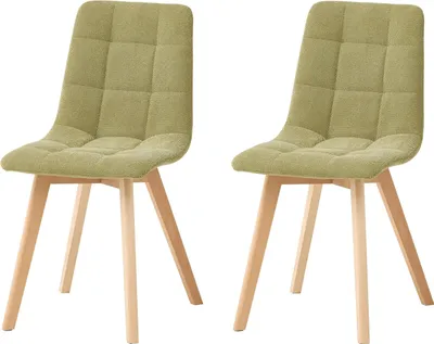 Produktbild von 4-Fußstuhl >Belana< (2er Set) in grün, Buche - 55x89x46 (BxHxT)