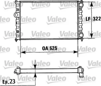 Produktbild von VALEO Kühler, Motorkühlung  730948