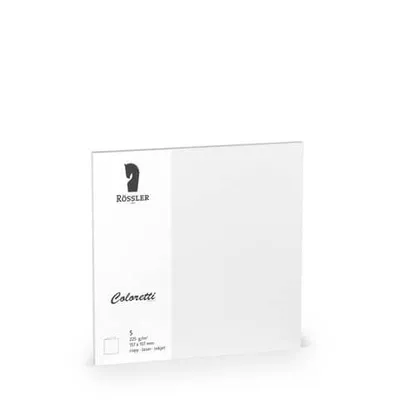 Produktbild von Doppelkarte Coloretti 15,7x15,7cm VE=5 Stück weiß