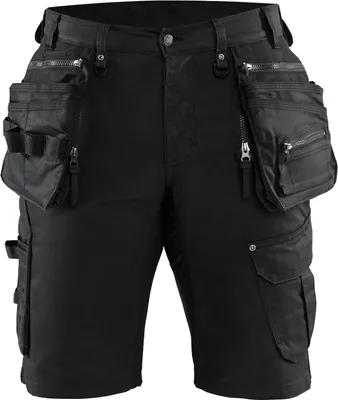 Produktbild von Blakläder Handwerker Shorts 1992 1141 mit Stretch in zwei Farben, Farbe:Schwarz/Schwarz, Größe:C52