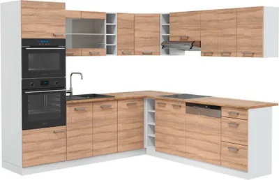 Zdjęcie produktu dla Kuchnia narożna Vicco R-Line Sonoma 247 x 60 cm , BP Dąb, Model 42165