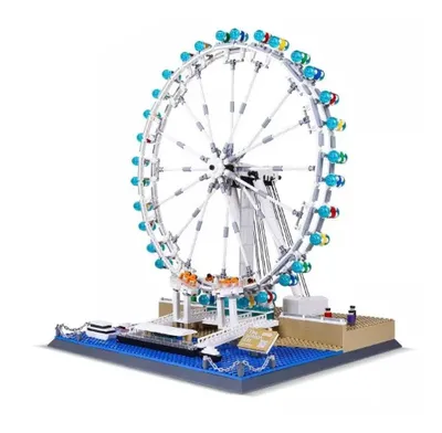 Produktbild von COIL Modellbausätze, Architekturmodell, Konstruktionsspielsteine, Spielbausteine, Kompatible Blöcke, London Eye - England, Riesenrad, 1528 St.