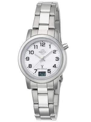A close-up studio shot of a women's wristwatch.