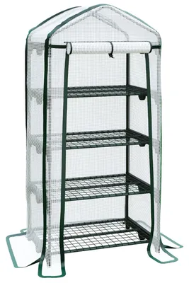 Image de Petite étagère de balcon en métal, avec 4 étagères, dimensions : 69 x 49 x 158 cm