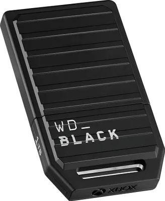 A black external SSD hard drive for Xbox.