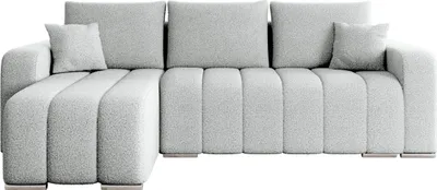 Produktbild von MIRJAN24 Ecksofa Pufetto Boucle, Eckcouch mit Bettkasten und Schlaffunktion, Stilvoll Polstersofa, L-Form (Farbe: Lambi 11)