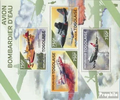 Produktbild von Briefmarken Togo 2014 Mi 6061-6064 Kleinbogen (kompl. Ausgabe) postfrisch Löschflugzeuge