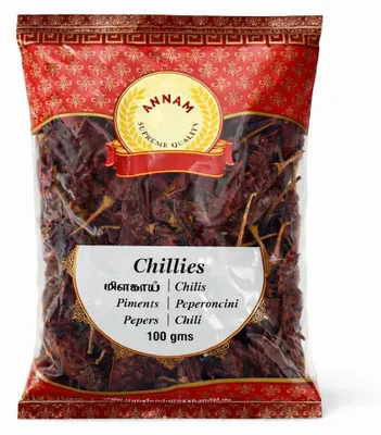 Zdjęcie produktu dla Suszone chilli w całości Annam Chillies 100 g - ostra pikantność intensywny