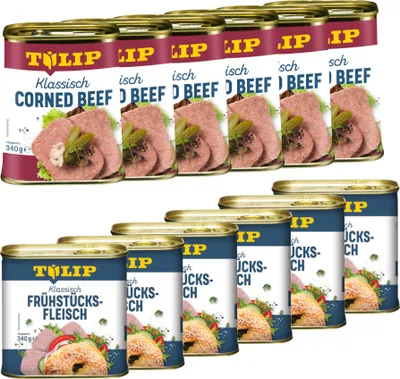 Produktbild von TULIP Bundle Frühstücksfleisch Corned Beef Schwein Delikatesse Konserve 12x 340g