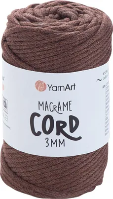 Produktbild von Yarn Art Macrame Cord 3 mm 85 m 769 Brown Schnur