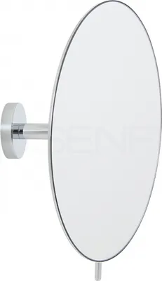 Produktbild von DEUSENFELD KR5C - Wand Kosmetikspiegel Schminkspiegel Rasierspiegel "ROUND" , 5x Vergrößerung einseitig, Arm starr, Kugelgelenk