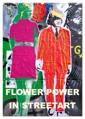 Produktbild von Flower Power in StreetArt (Wandkalender 2027 DIN A2 hoch), CALVENDO Monatskalender