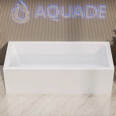 Produktbild von Aquade Acryl Badewanne 180x80cm Neu Ulm Komplettset - Gestell + Schürze + Ab- Überlauf