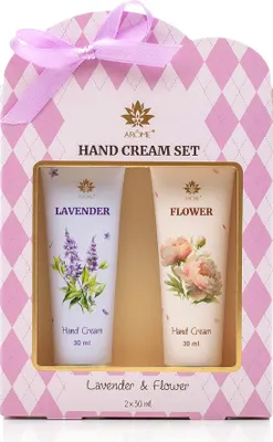 Produktbild von ARÔME Handcreme-Geschenkset Lavender & Flower mit Sheabutter, 2 × 30 ml