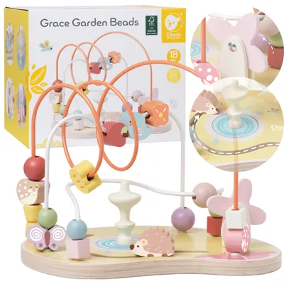 Zdjęcie produktu dla CLASSIC WORLD Edukacyjny Labirynt Przeplatanka Grace Garden Beads 18m+