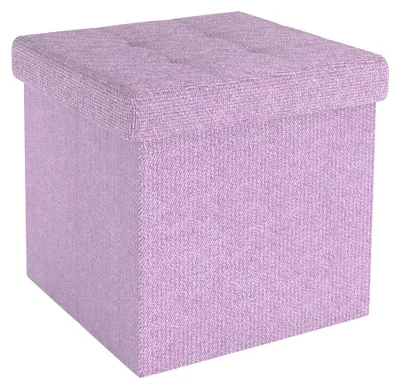 Klappbarer Sitzwürfel 38x38x38 cm, lotusrosa, mit Stauraum