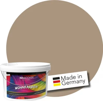 Produktbild von WALLCOVER Wandfarbe Hellbraun Hochdeckend Klasse 1 Matt 5L für 40 m²