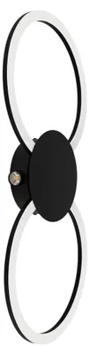 Image de Eglo LED Applique Venticello noir 66 x 30 cm blanc chaud/blanc froid