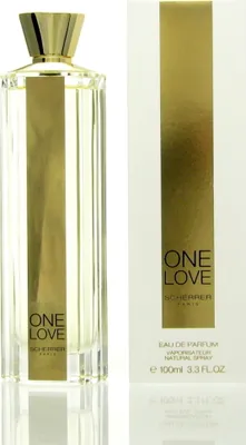 A perfume bottle and its packaging are displayed side-by-side against a white background.