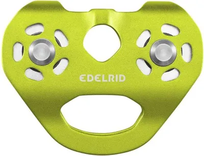 Edelrid Warp Seilrolle in leuchtendem Grün; geeignet für Big Wall Klettern.