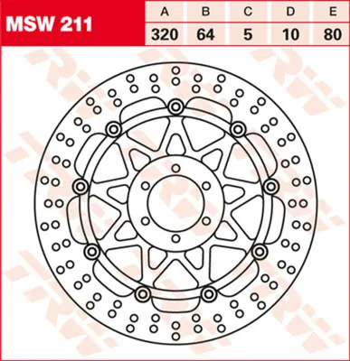 Immagine prodotto di TRW Disco freno Allround flottante MSW211 RSV1000R RR DB6 R DB06 888 SP ZDM888S Ghost 650 Stelvio