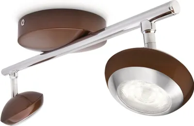 Produktbild von Philips myLiving Spot 571724416, Nicht austauschbare(s) Leuchtmittel, 2 Glühbirne(n), LED, 2700 K, 220-240 V, Braun