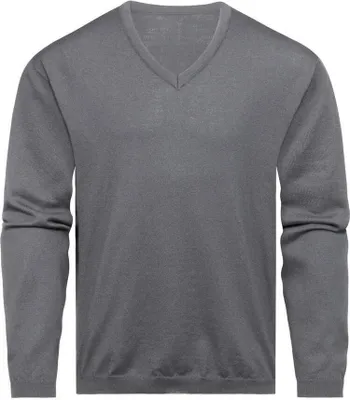 Produktbild von Greiff STRICK Herren Pullover Langarm V-Neck Regular-Fit Grau XXL