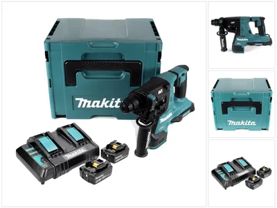 Produktbild von Makita DHR 280 CTJ Akku Bohrhammer 36 V ( 2x 18 V ) 2,8 J SDS-plus Brushless+ 2x Akku 5,0 Ah + Doppelladegerät + Makpac