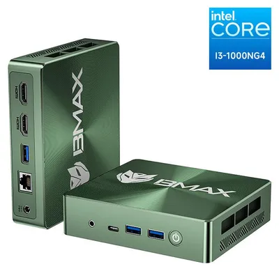 Produktbild von BMAX B6 Plus Mini-PC Intel Core i3-1000NG4 12GB LPDDR4 512GB NVMe SSD Triple 4K 2x HDMI USB-C