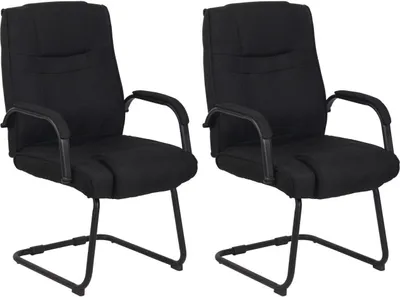 Produktbild von 2er Set Stühle Attila Stoff schwarz/schwarz