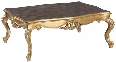 Obrázok produktu pre Casa Padrino luxusný barokový konferenčný stolík čierny/zlatý 130 x 96 x v. 48 cm - Luxusný obývačkový stolík v barokovom štýle - Barokový nábytok