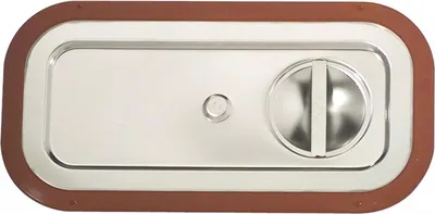 Produktbild von RIEBER GN-Steckdeckel 18/10 Edelstahl, mit Griffmulde und Griffsteg, GN: 1/3