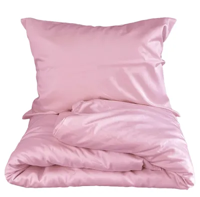 Produktbild von Bettwäsche aus Baumwollsatin „Laila“ in Rosa – Set 140 x 200 cm, 70 x 90 cm