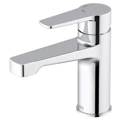 Produktbild von Lenz MOLA Waschtischarmatur Chrom– moderner Auslauf, Push-to-Open Ventil, Keramikkartusche, EasyExchange Mischdüse, 46010802