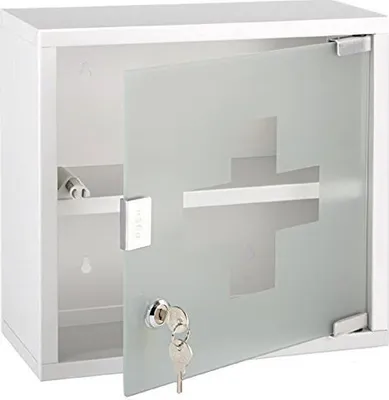 Produktbild von Bathroom Solutions Medikamentenschrank, Edelstahl/Glas, 30x12x30 cm, schwarz