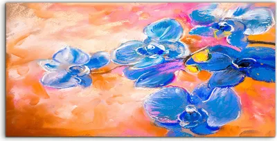 Produktbild von Coloray - Glasbild - 100x50 cm - Wandbild - Glasbilder - Foto groß Moderne Orchideen Malerei