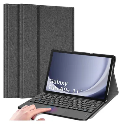 Produktbild von FINTIE Tastatur Hülle für Samsung Galaxy Tab A11+ Plus 11" 2025 / Tab A9+ Plus 11 Zoll 2023 Tablet - Deutscher Tastatur mit Touchpad Magnetisch Abnehmbarer Keyboard, Grau